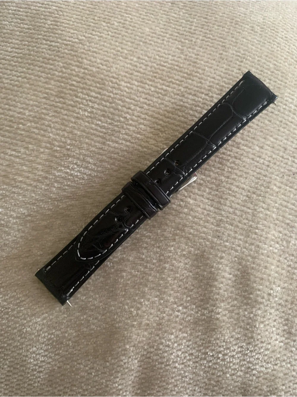18mm Regular Men’s Matte Genuine Alligator 2 Piece Watch Strap Band USA Made